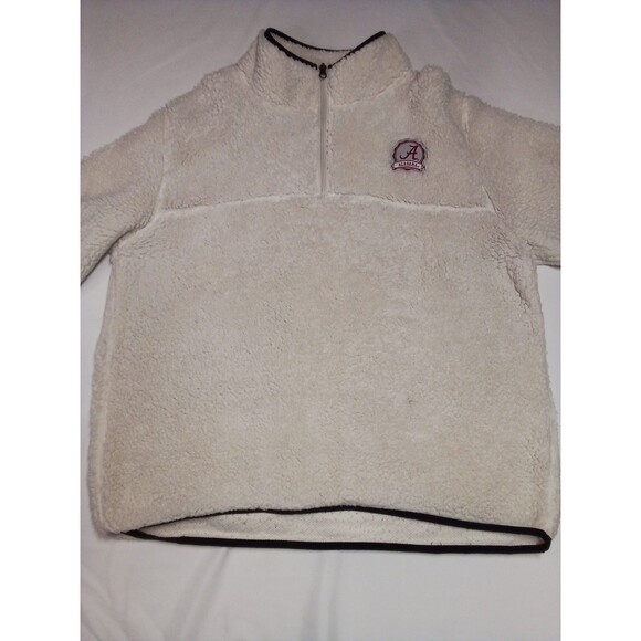 Women's Knights Athletic   White Sherpa Pullover 1/4 Zip Size 16/18 - Picture 8 of 15